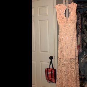 Light pink prom dress